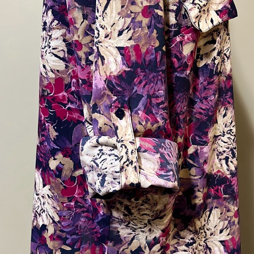 White Stag Women's Multicolor Floral Print Button-Up Blouse Size XL (16-18) - Picture 9 of 11